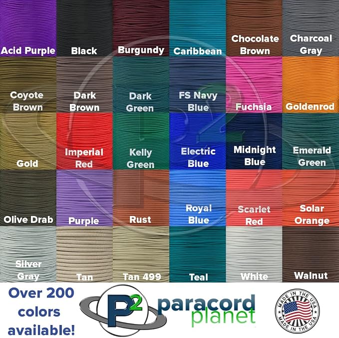 Paracord Planet Genuine Type III 550lb Paracord – Nylon Cord in Solid, and - Image 5