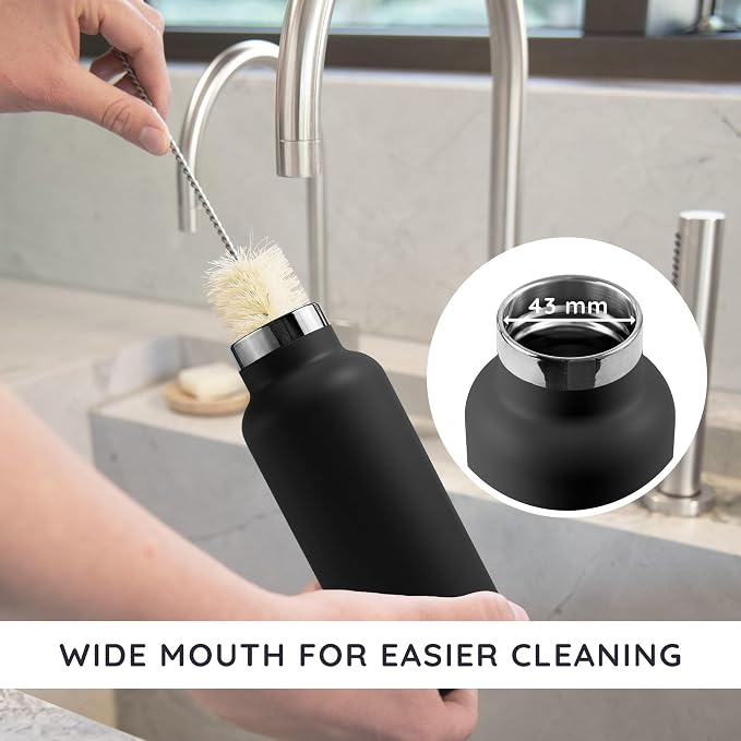 Bambaw Insulated Water Bottle 32 oz, Wide Mouth Stainless Steel Water Bottle - Image 4