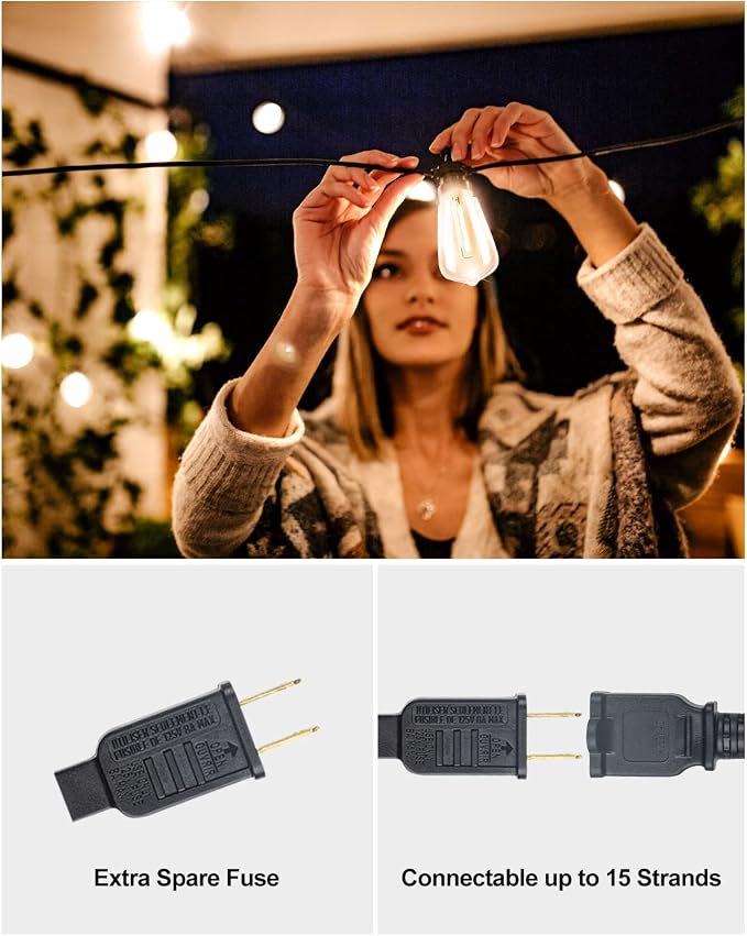 Lightdot 300FT Outdoor String Lights, LED Bistro String Lights - Image 6