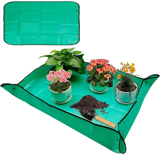 Potting Mat,Gardening Gifts,Repotting Mat,Gardening Hand Tools,Repotting Mat for Indoor Plants,Plant Mat,Gardening Tool Set,Indoor Gardening System,Gardening Gifts(Green 39.75 * 29.5 in)