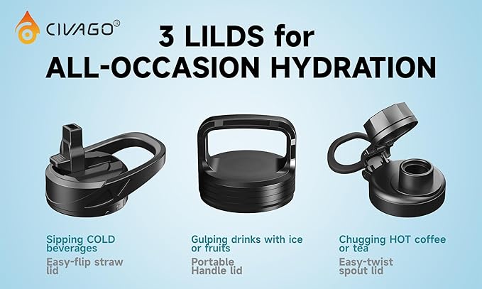 CIVAGO 32 oz Insulated Water Bottle - Image 3