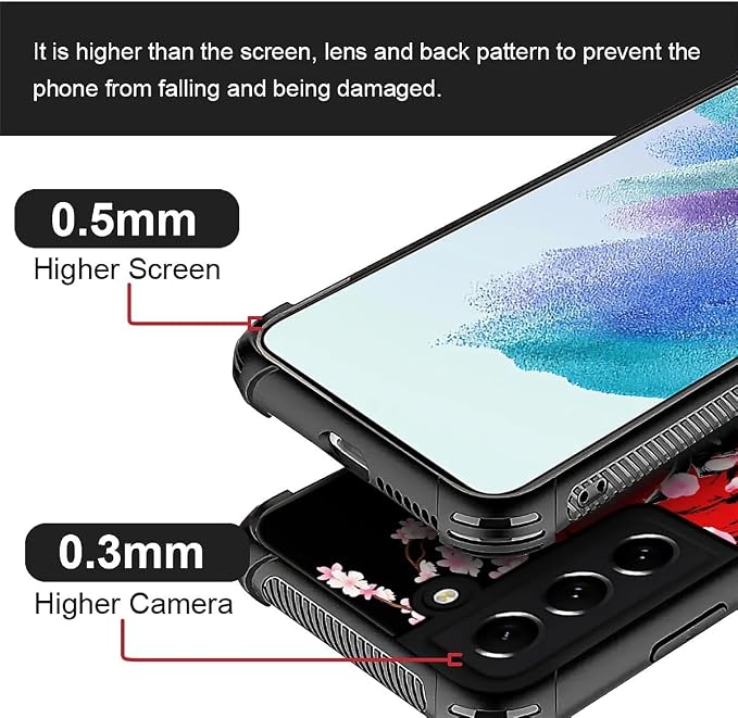 for Samsung Galaxy S22 Plus Case, Sakura Japanese Samurai Pattern Graphic - Image 3