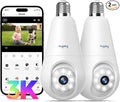 Hugolog 3K 5MP Light Bulb Security Cameras Wireless Outdoor-2.4GHz Cameras by Hugolog