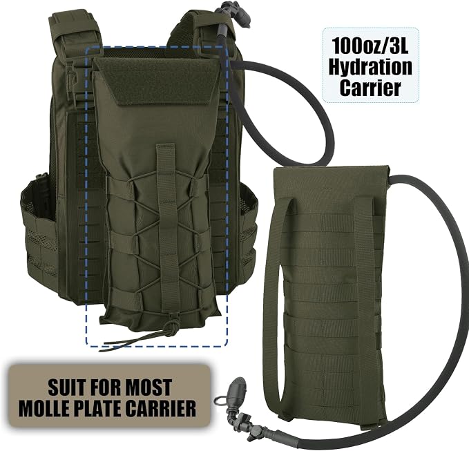 PETAC GEAR 1.5L / 3L Tactical Hydration Pack，Molle Carrier Pouch - Image 4