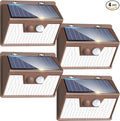 Peasur Brown Solar Lights Outdoor Waterproof, 3 Modes Solar Security Wall Lights by Peasur