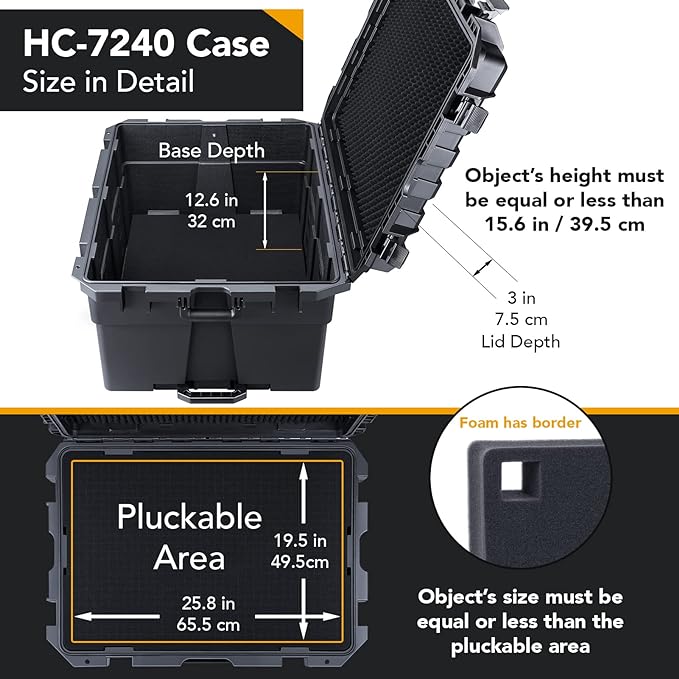 Lykus HC-7240 Large Waterproof Hard Case - Image 3