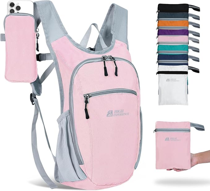 Hiking Backpack 10L/15L Small Daypack Lightweight Packable Travel Foldable by HIGHEXPERIENCE