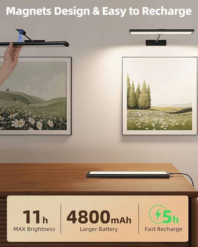 EZVALO Picture Light for Wall, Magnetic LED Art Painting Light - Image 2