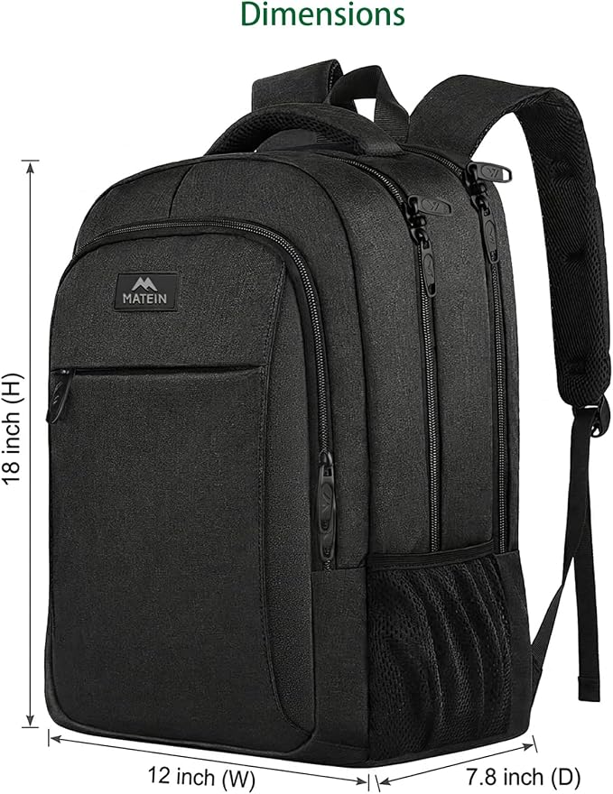 MATEIN Business Laptop Backpack, 15.6 Inch Travel Laptop Bag Rucksack, - Image 2