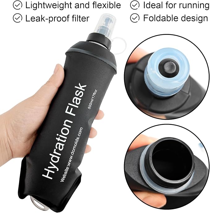 WILDREEDS 250ml Soft Flask, TPU Collapsible Soft Water Bottle - Image 2