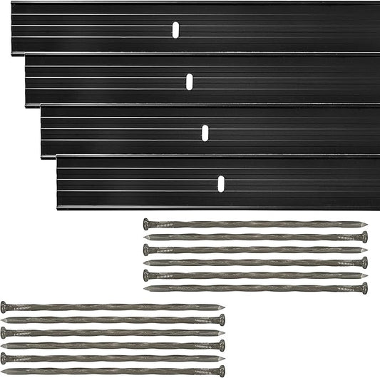 Dreamscape E-Z Edge Aluminum Landscape Edging - 8 Strips, 6ft Each (48ft Total), Black - Professional Quality Landscaping Border, Metal Divider for Lawn, Garden, Flowerbed…