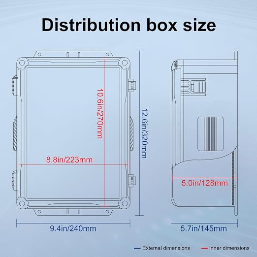 Namunanee Outdoor Electrical Junction Box, ABS Water Resistant Enclosure - Image 7