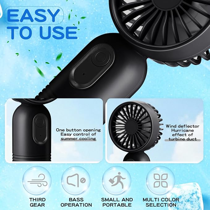 Rossesay 48 Pcs Mini Portable Fan Bulk Cute Handheld Lightweight Small Little - Image 4