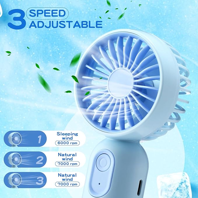 Rossesay 48 Pcs Mini Portable Fan Bulk Cute Handheld Lightweight Small Little - Image 4