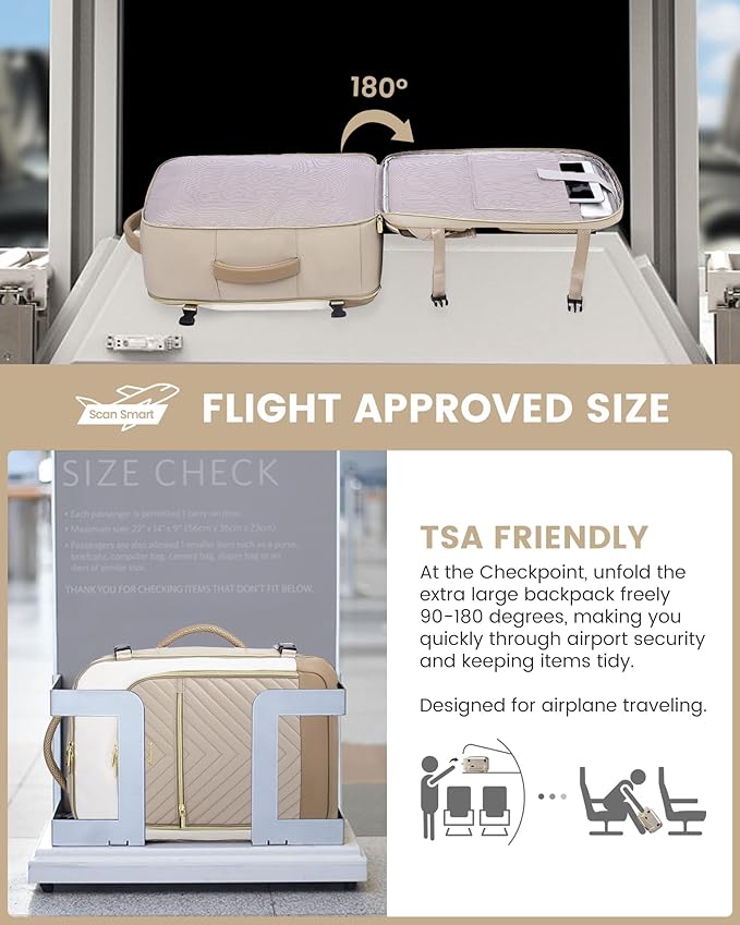 LOVEVOOK Large Travel Backpack for Women, 50L Carry on Backpack Airplane - Image 2