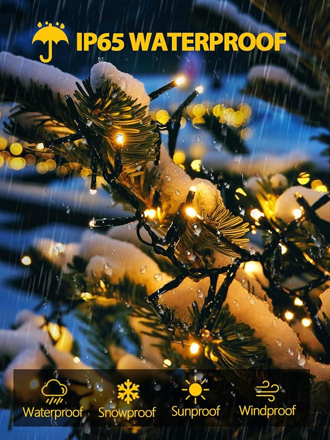 6 Pack 600 LED Solar String Lights - Image 4