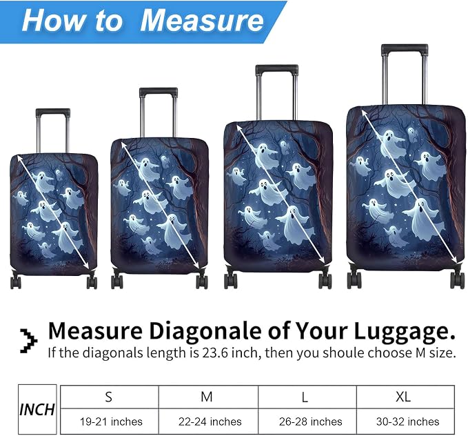 Luggage Cover Protector for 30-32 Inch Suitcases, TSA Approved Elastic Travel - Image 2