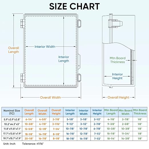 TICONN Outdoor Electrical Box Waterproof, Junction Box IP67 ABS Plastic - Image 5