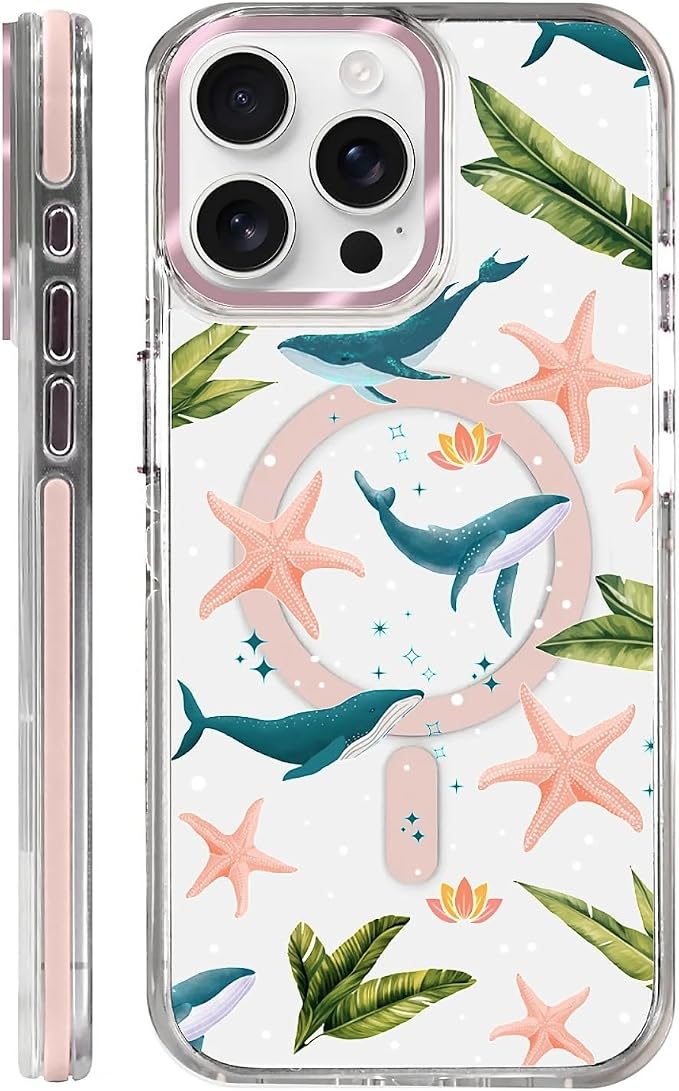 Case for iPhone 14 Pro Max, Sealife Whale Ocean Wildlife Clear Phone Case by Toulas