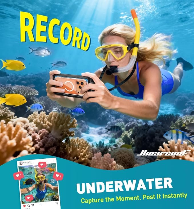Hiearcool Waterproof Phone Pouch, Universal Waterproof Phone Case Dry Bag - Image 5