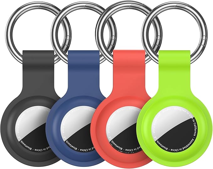 Compatible with AirTag Holder Case Keychain 4 Pack, - Image 9