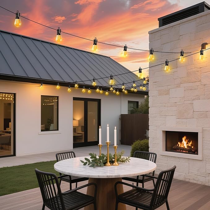 Outdoor Patio String Lights 200ft: S14 LED Shatterproof Bulbs 3 Modes Button - Image 9