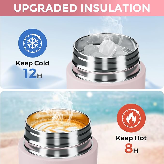 【Upgraded】Exllena Small Insulated Water Bottle 8 oz/250ml– Mini Insulated Water - Image 5