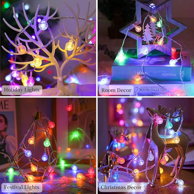 Metaku Outdoor String Lights Battery Operated 16.4ft 50LED Fairy Lights - Image 6