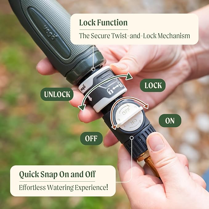 Vego Garden Hose Reel Retractable Hi-Flow x 100ft Wall Mounted Hose Reel Automatic Rewind, Any Length Lock with 9 Patterns Sprayer Nozzle, Quick Connector and Adjustable shot Nozzle-Cloud White