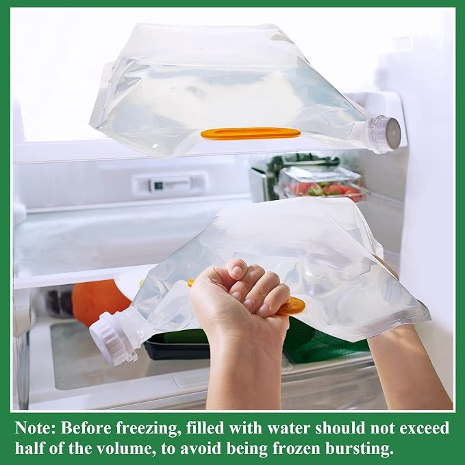 Tessco for you 12 Pack 1.3 Gallon Collapsible Water Storage Bag Water Container - Image 6