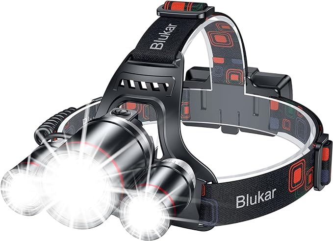 Blukar LED Headlamp, Super Bright Rechargeable Headlight Flashlight by Blukar