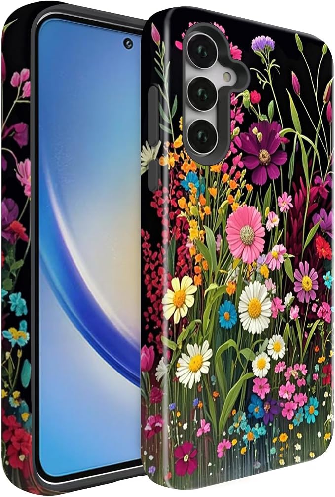 Compatible for Samsung Galaxy S24 Ultra 5G Case, Dual Layer Heavy Duty 2 in 1 by BSMOSPER