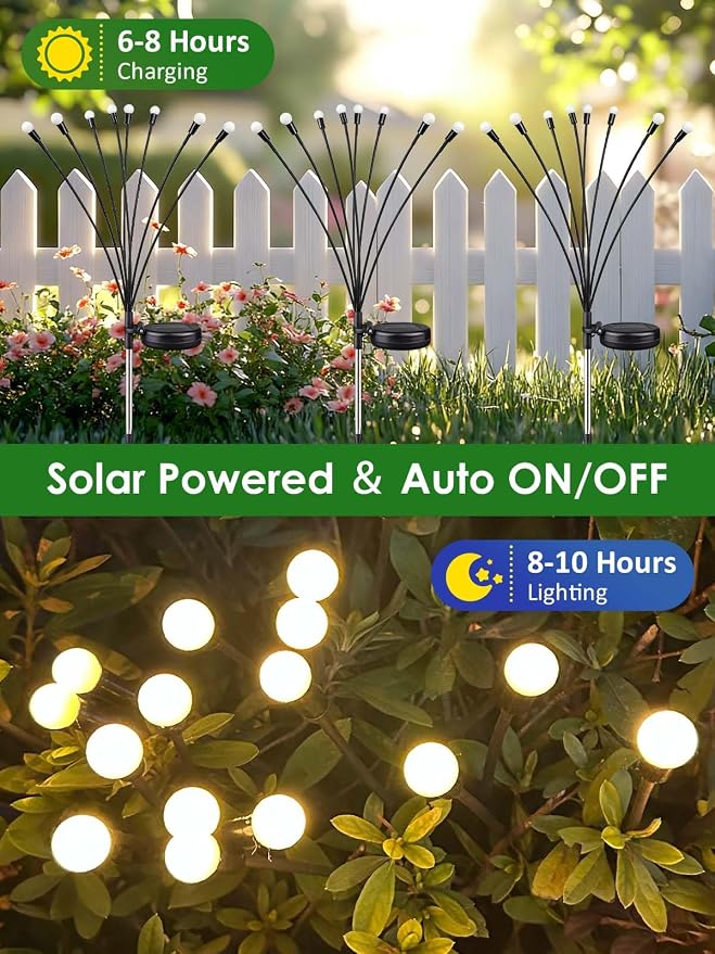 2026 Upgraded Solar Lights Outdoor, 6 Pack Solar Garden Lights - Image 5