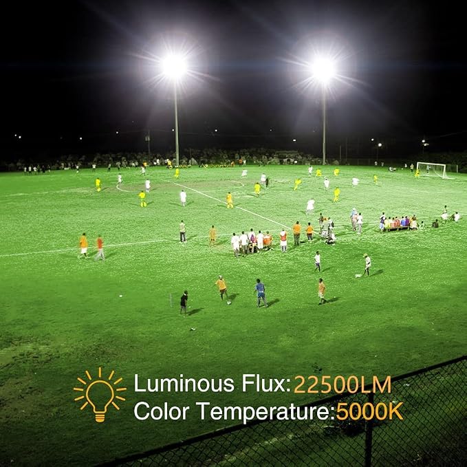 XYCN 200W LED Flood Light 2 Pack, 22500lm Super Bright Security Lights - Image 3