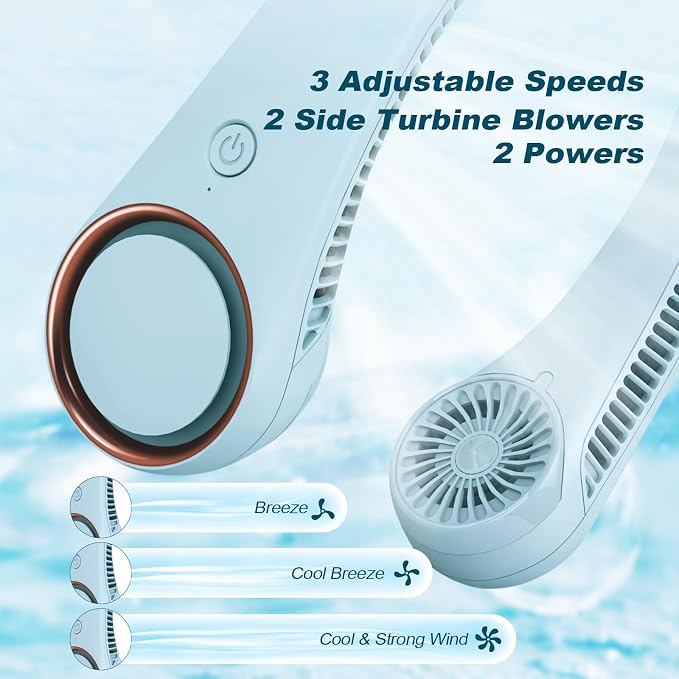 CIVPOWER Neck Fan: Portable Personal Neck Cooling Rechargeable Bladeless Fan - Image 4