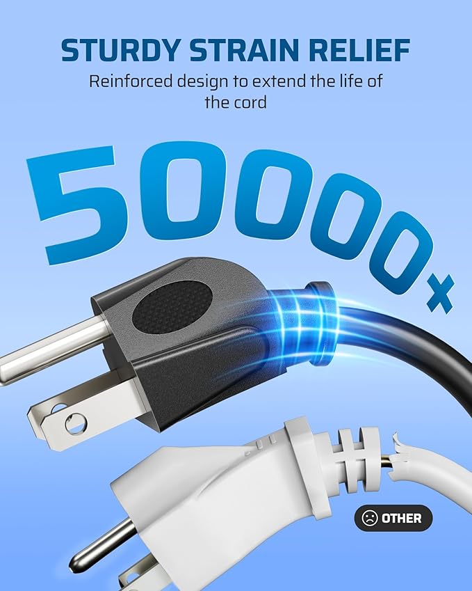 DEWENWILS Outdoor Extension Cord 1 to 3 Splitter, 3 Prong Outlets Plugs - Image 6