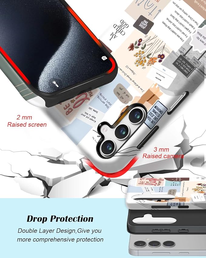 Compatible for Samsung Galaxy S24 Plus 5G Case, Dual Layer Heavy Duty 2 in 1 - Image 3