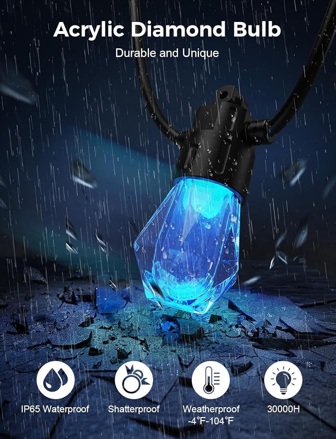 XMCOSY+ 48FT Smart Outdoor String Lights - Image 5