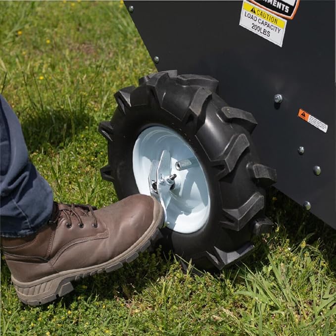 Titan Attachments Compact Manure Spreader, Rated 8.7 Cu. FT, Utility Tow-Behind ATV/UTV Lawn Tractor Spreader