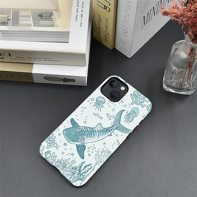 for iPhone 14 Plus Case, HH2 Ocean Whale Shark Hybrid 2 Layer Hard Shell - Image 5