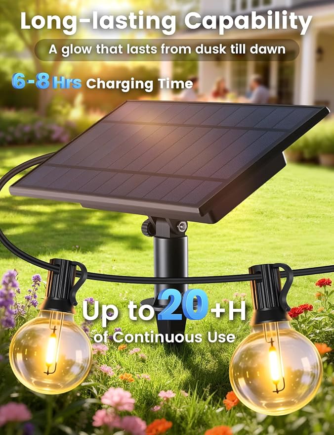 Brightever 120FT Solar String Lights Outdoor - Image 3