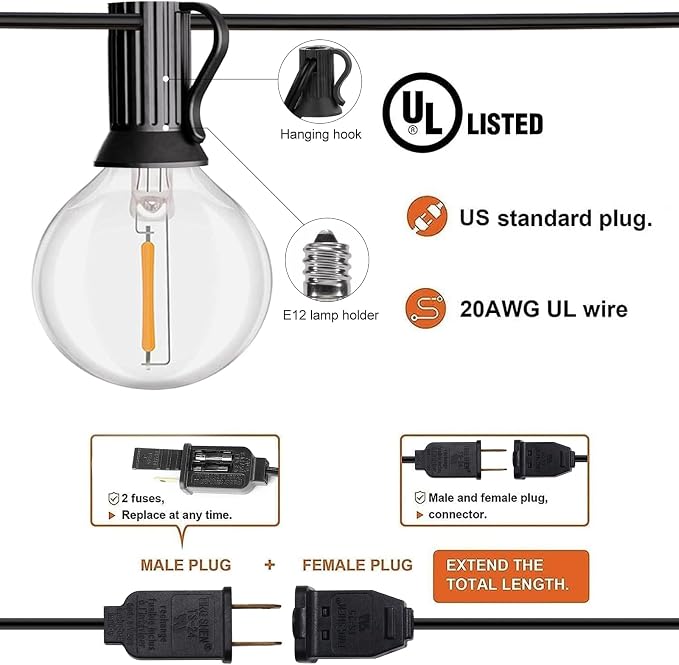 LED 30FT Outdoor String Lights - Image 4