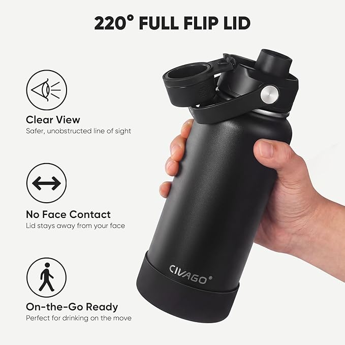 CIVAGO 64 oz Insulated Stainless Steel Water Bottle - Image 3