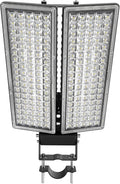 LED Stadium Lights 2 Pack 100W 28000LM LED Flood Light Outdoor, 6500K Super by HODELVJU