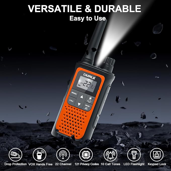 Walkie Talkies for Adults Long Range 2 Pack, Rechargeable Walkie Talkies 22 FRS - Image 2