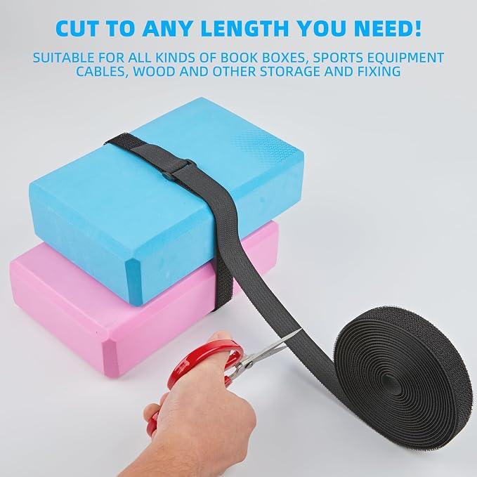 1" x 30ft Nylon Hook and Loop Cable Straps Roll - Image 4