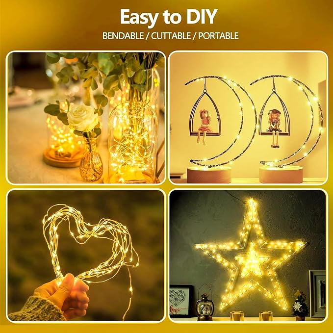 2-Pack 50 LED Fairy Lights Battery Operated - Image 5