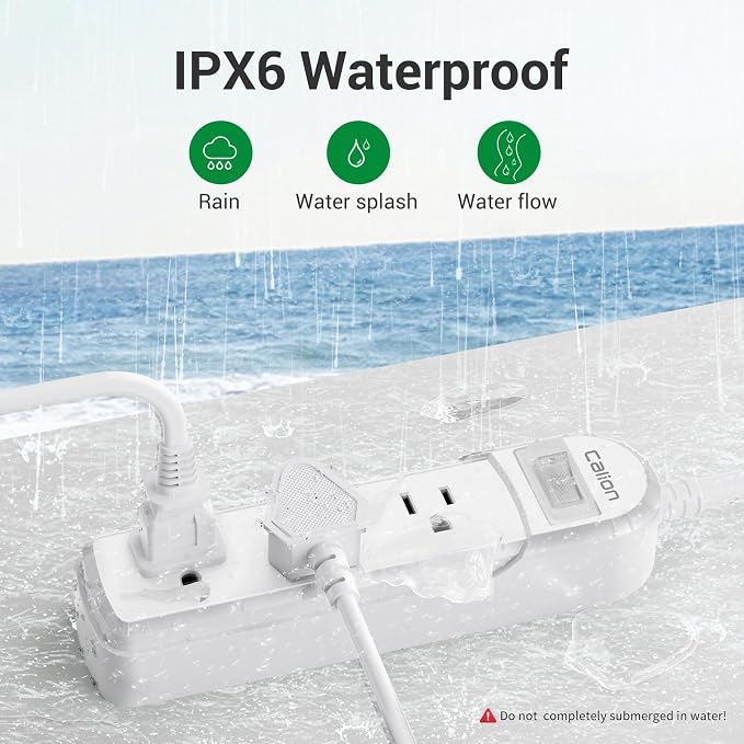 Outdoor Power Strip Waterproof IPX6 Surge Protector - Image 2