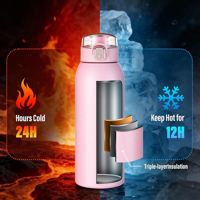 Insulated Water Bottle 24 oz - Image 3