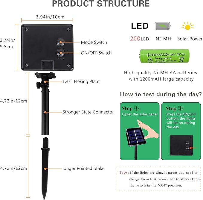 Extra-Long 144FT Solar String Lights - Image 8